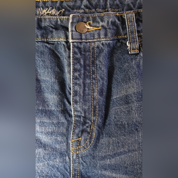 Mossimo Supply Co. High-Rise Distressed Denim Short Shorts, Size 14/32 - Picture 15 of 16